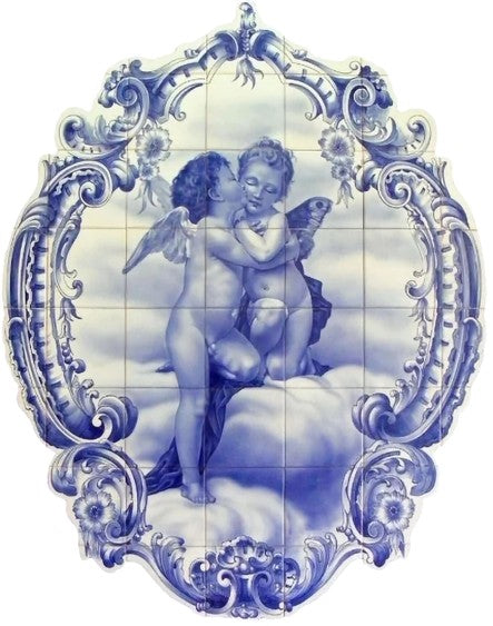 Angels Tile Mural - Hand Painted Portuguese Tiles | Ref. PT427