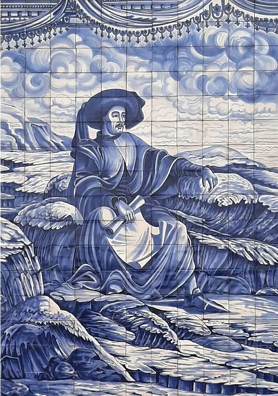Henry the Navigator Tile Mural - Hand Painted Portuguese Tiles | Ref. PT511