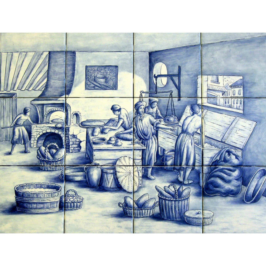Bakery Tile Mural - Hand Painted Portuguese Tiles | Ref. PT239