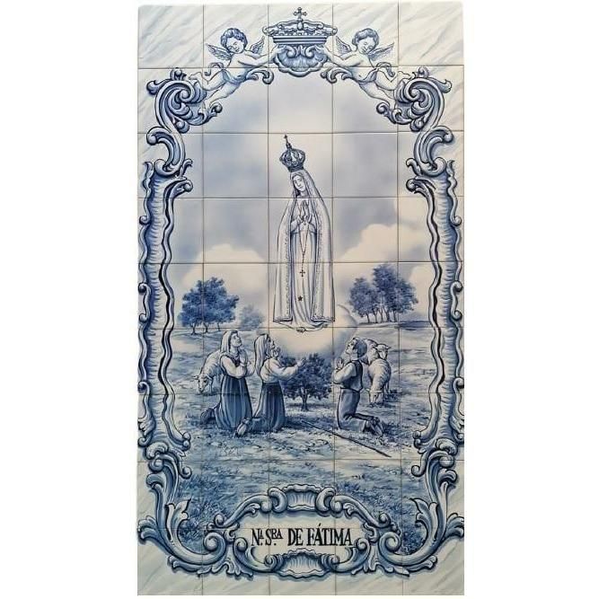 Our Lady of Fatima Tile Mural - Hand Painted Portuguese Tiles | Ref. PT505