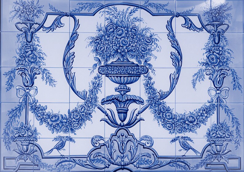 18th Century Portuguese Tile Mural - Made to Order | Ref. PT504 (Free Shipping Worldwide)