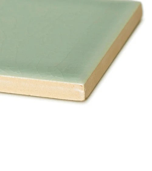 Custom Tiles in Baroque Style on Artisanal Tiles in Green