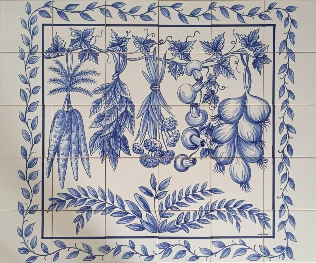 Hanging Vegetables - Portuguese Tile Mural | Ref. PT371