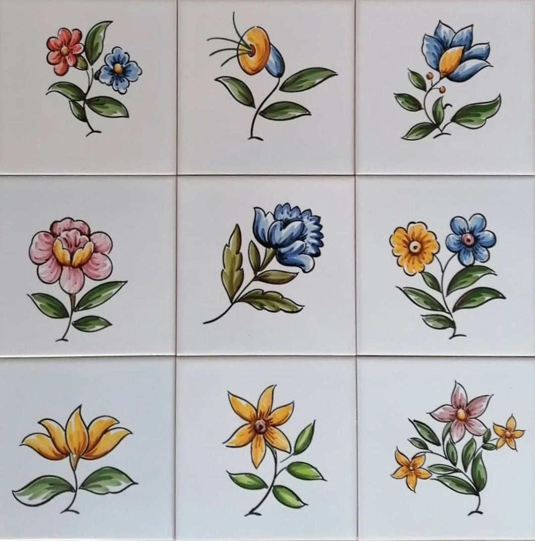 Colourful Flower Tiles