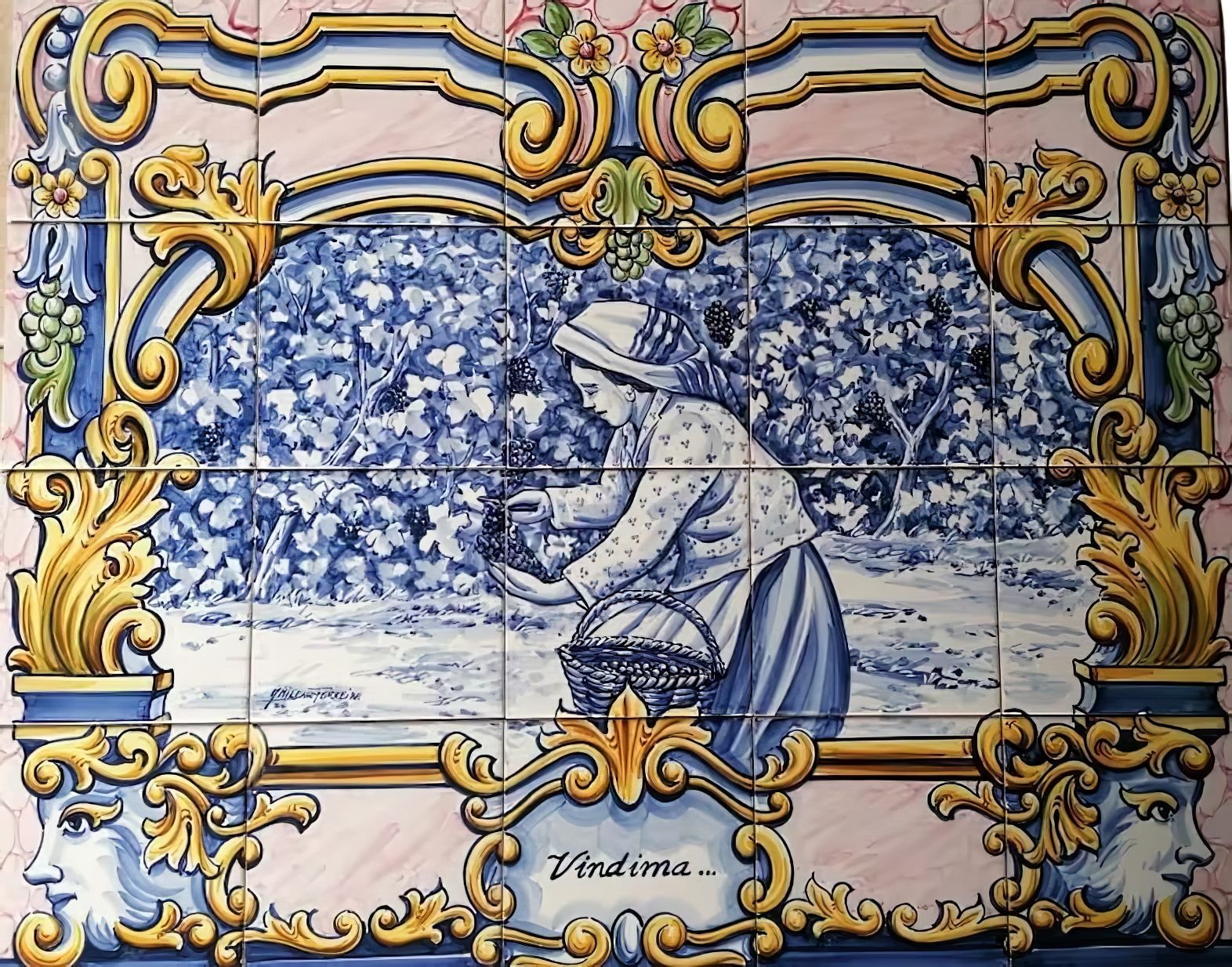 Grape Harvest Tile Mural Ref. PT233