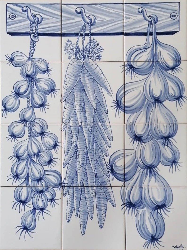 Hanging Vegetables Kitchen Tile Mural PT303