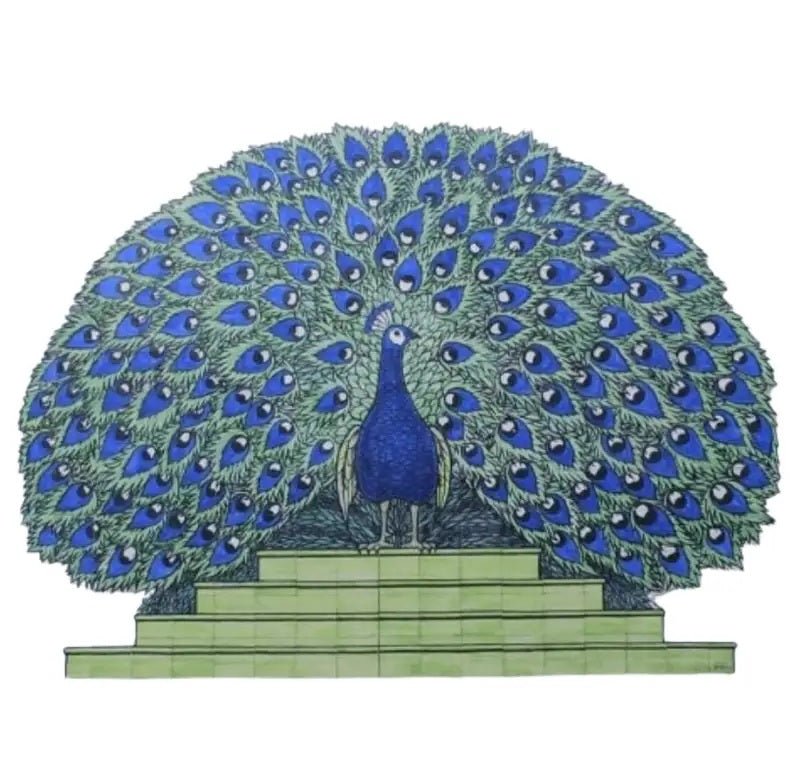 Peacock Tile Mural PT245