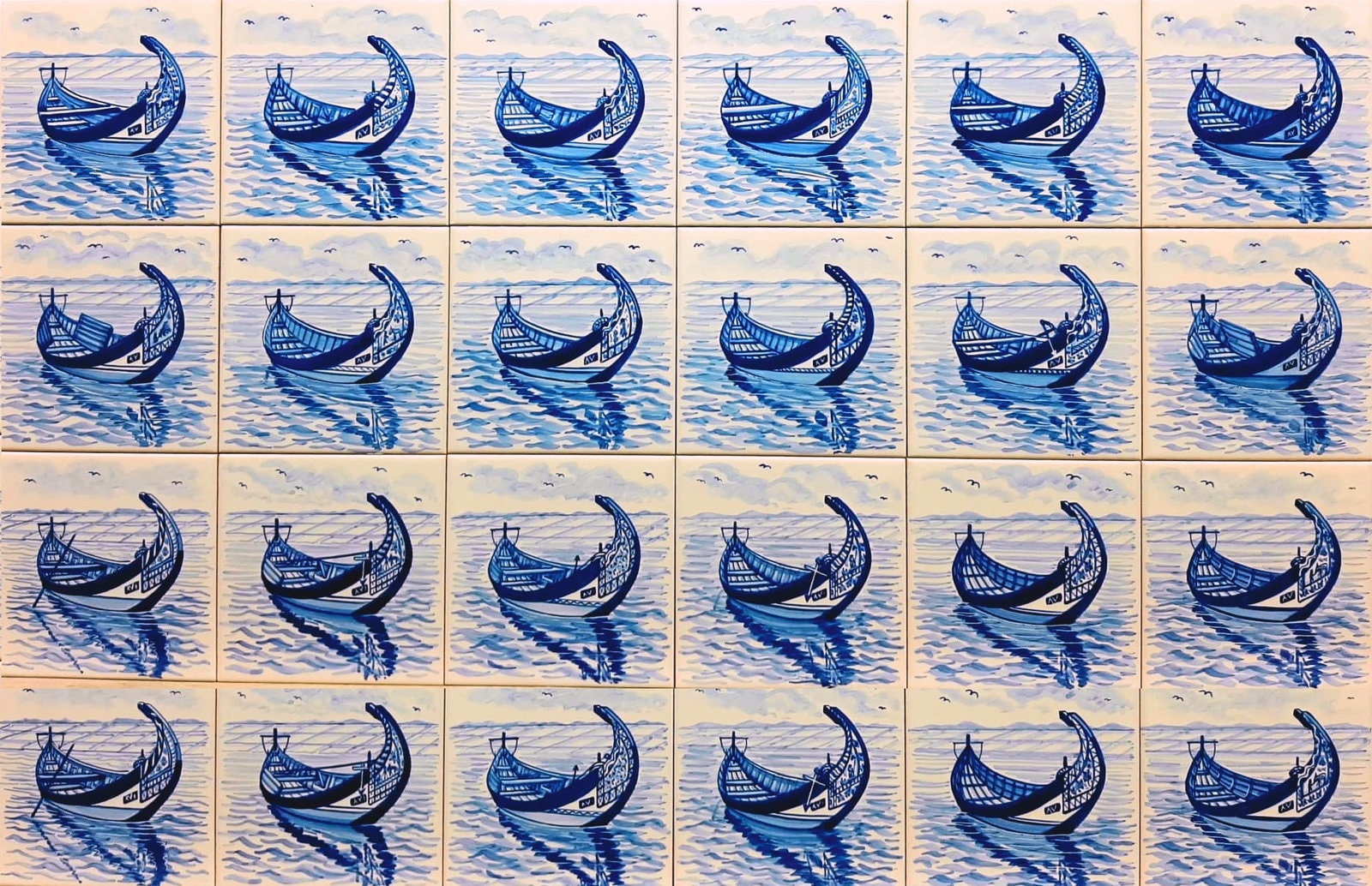 Portuguese Salt Boat Tiles PT343
