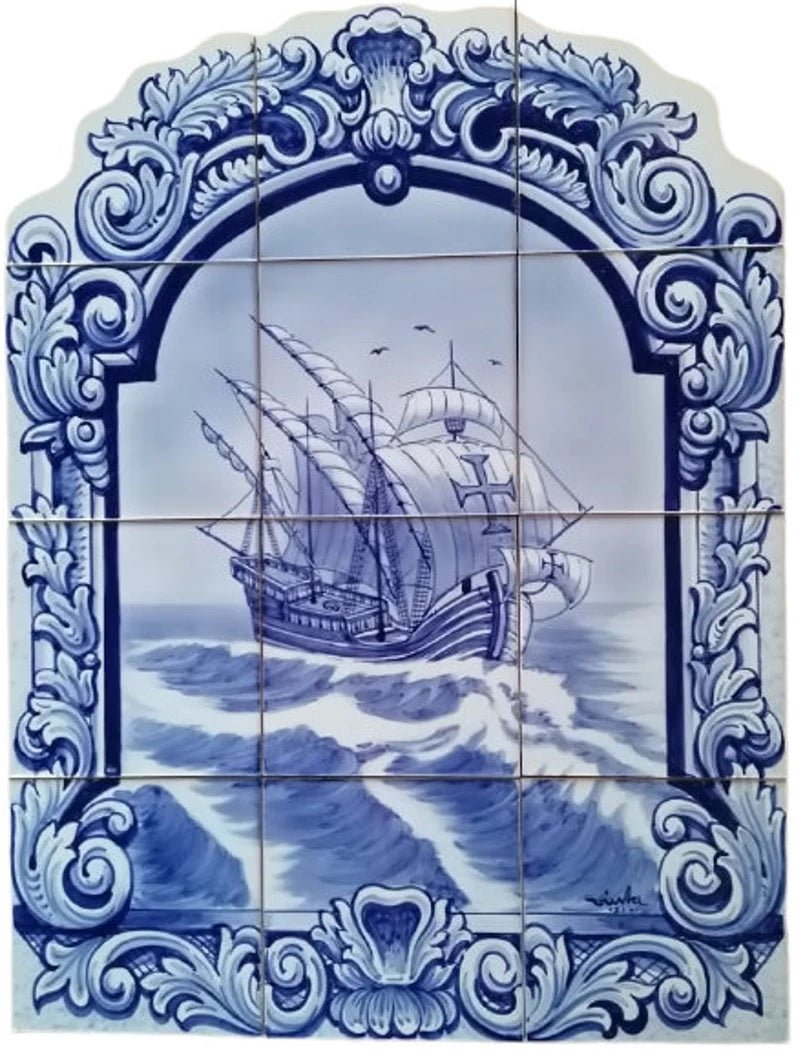 Ship Tile Mural PT300
