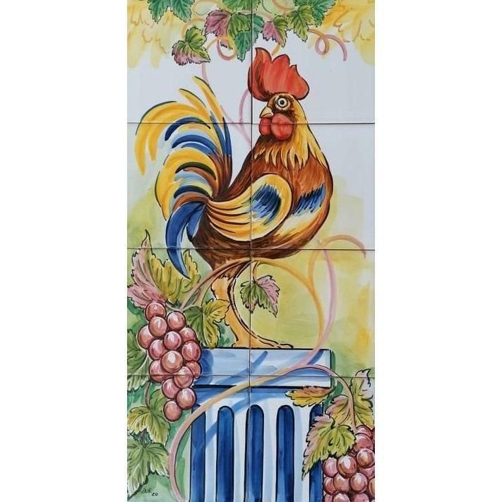 Ceramic Tile Mural "Rooster" | Ref. PT275